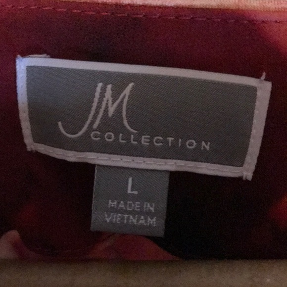 Beautiful Rose Print Shirt, Sz L, by JM Collection - Picture 2 of 4